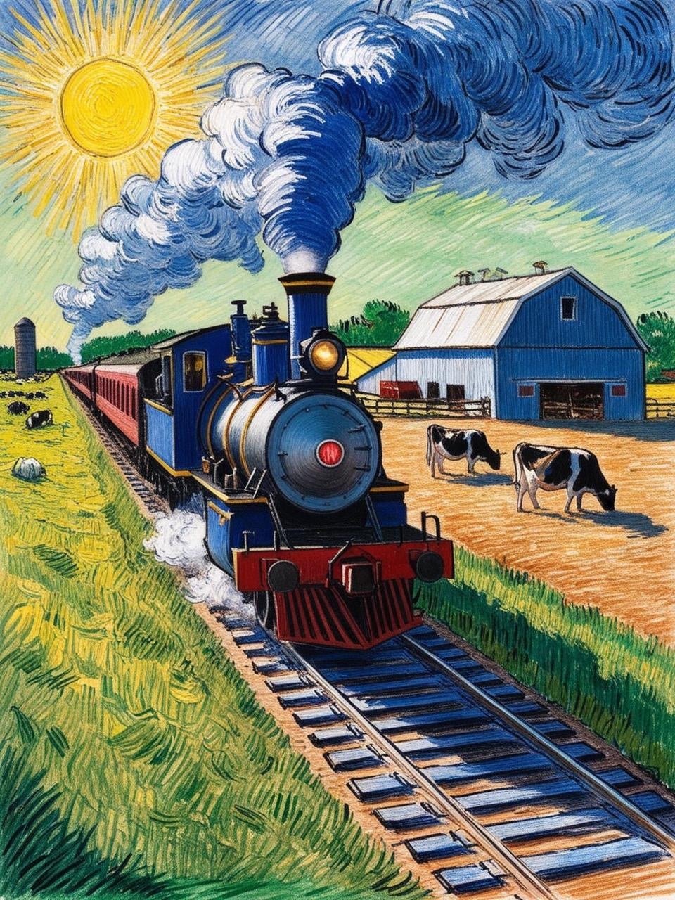 Paint By Number Nostalgic Locomotive Heritage