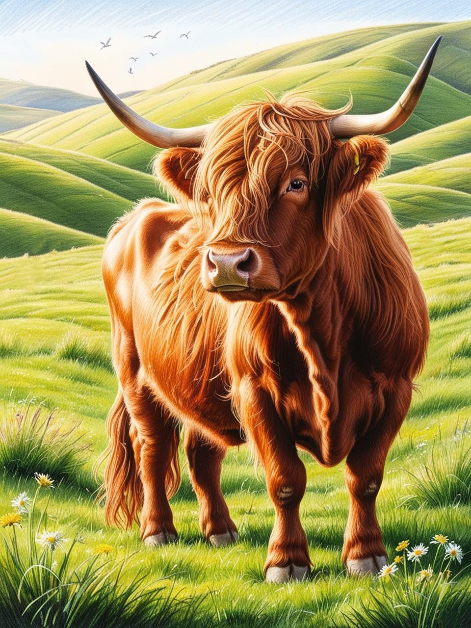 Paint by Number Majestic Highland Cow