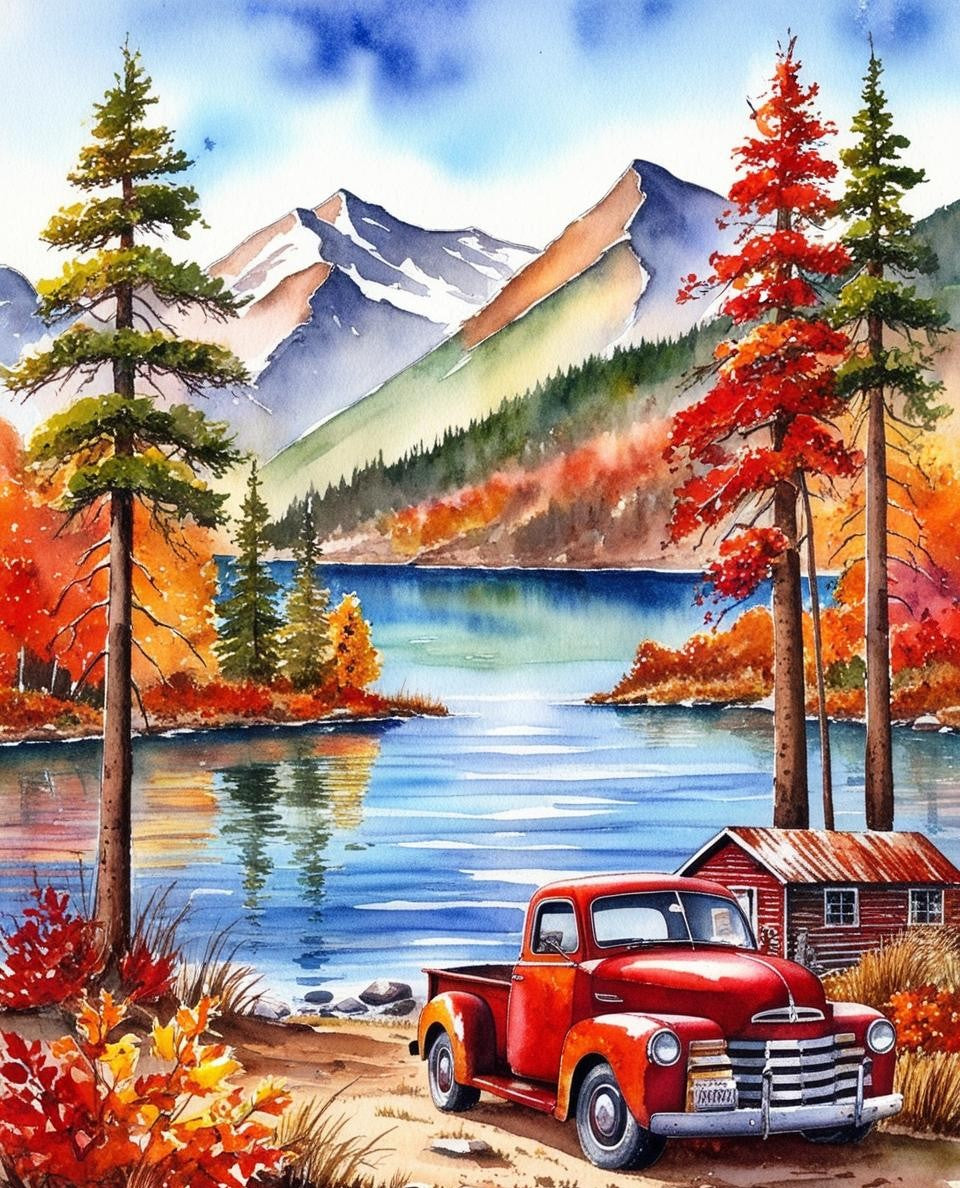 Paint By Number Golden Horizon in Fall