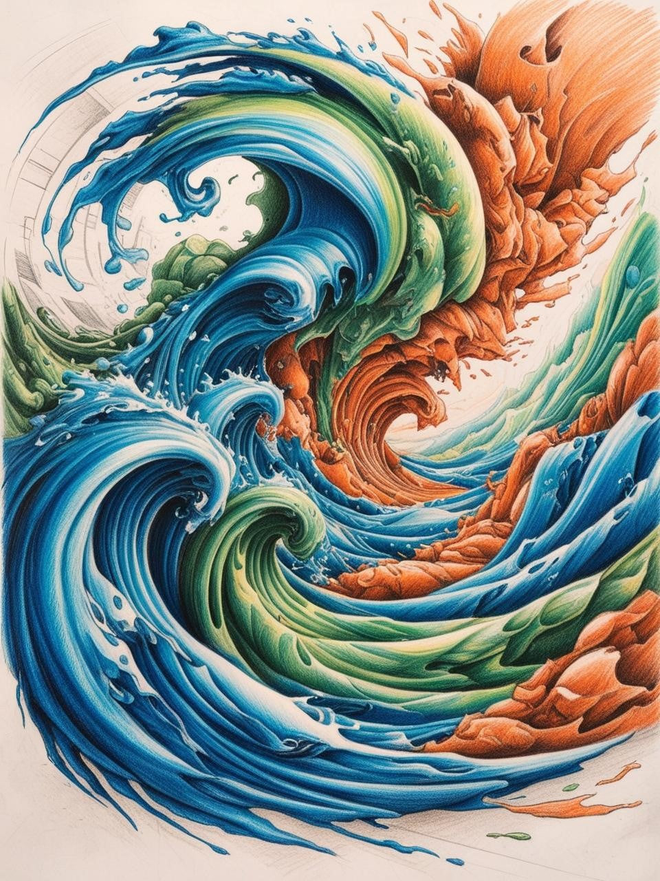 Paint By Number Liquid Motion: Digital Flow