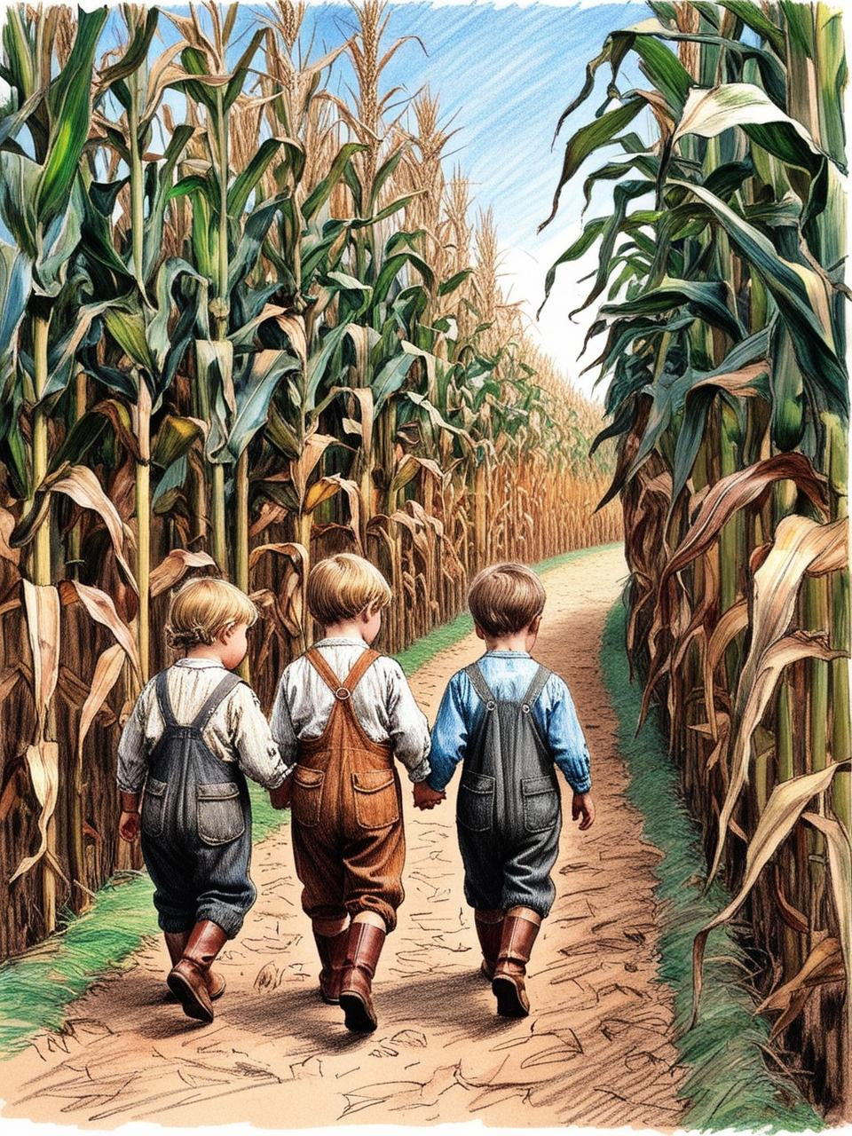 Paint By Number Little Trailblazers in the Maze