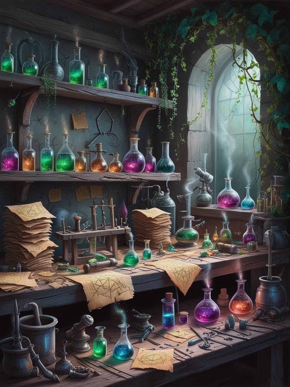 Paint by Number Sorcerer’s Potion Room