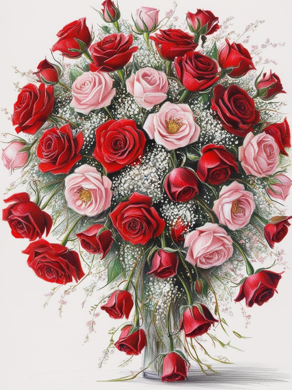 Paint by Number Lush Roses