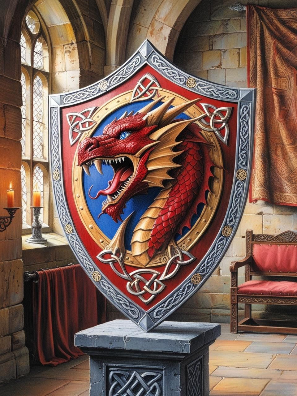 Paint by Number Guardian of the Knights Shield