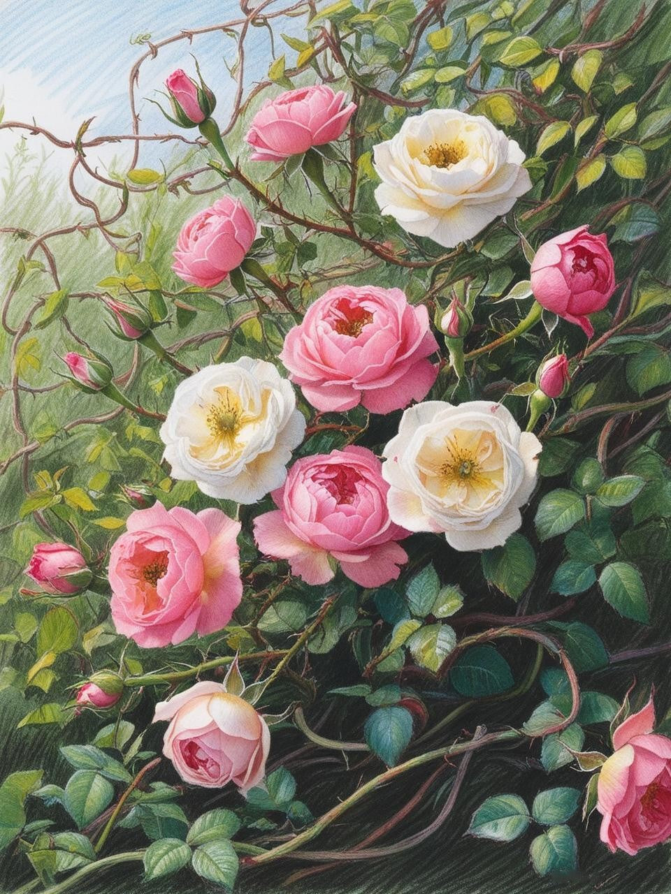 Paint by Number Gentle Roses