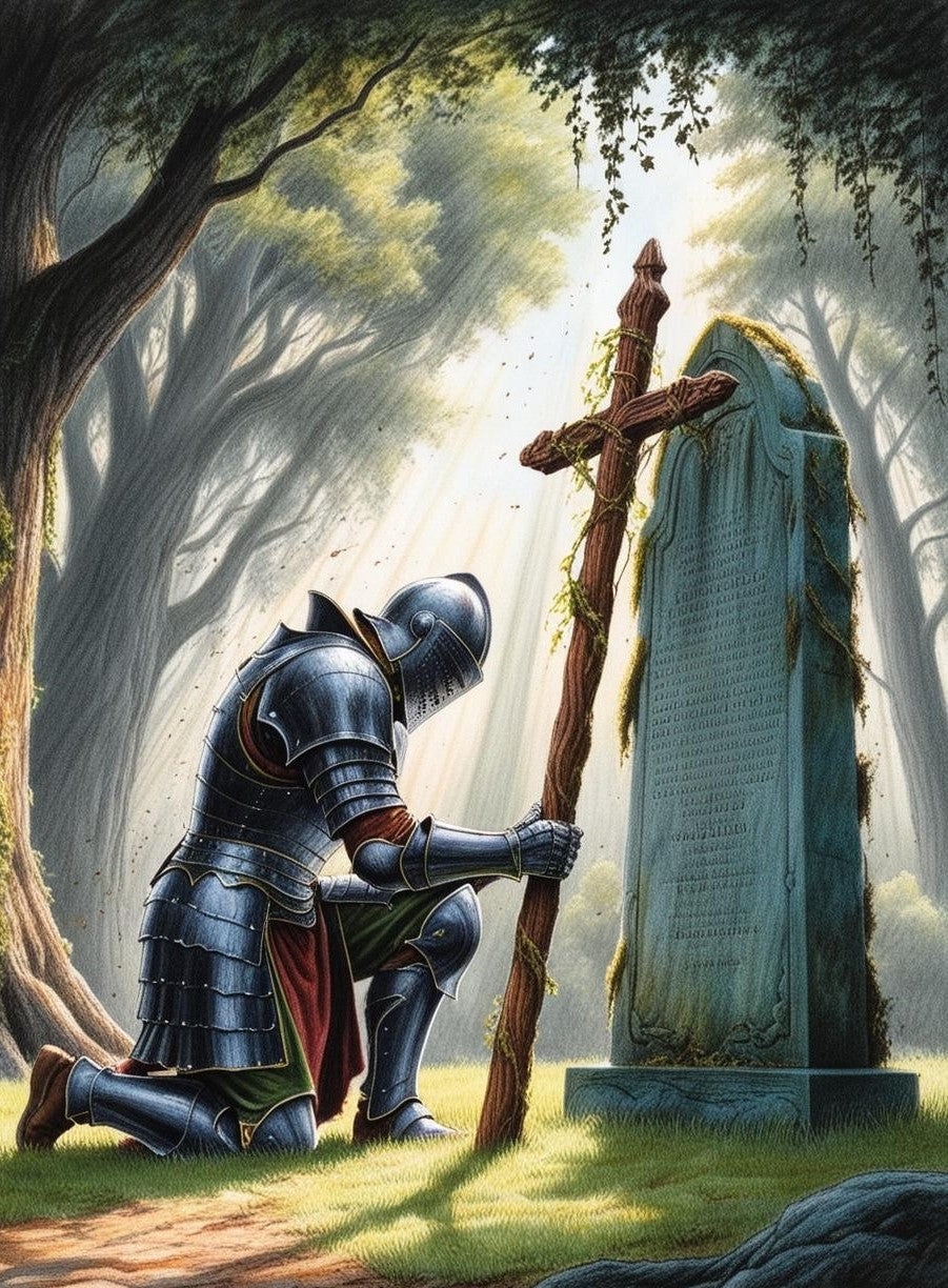 Paint by Number Kneeling for a Brother-in-Arms