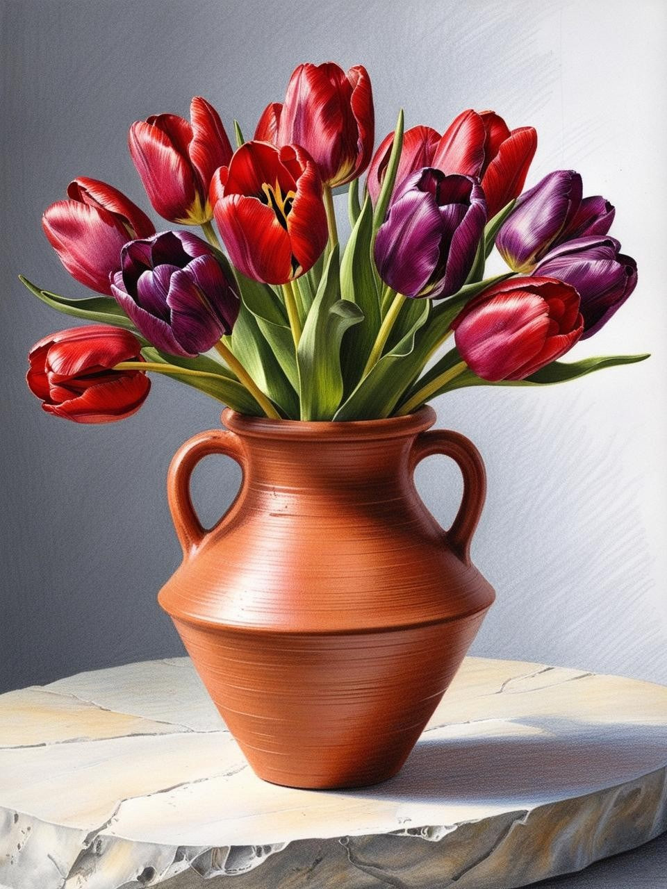 Paint By Number Charming Spring Tulips