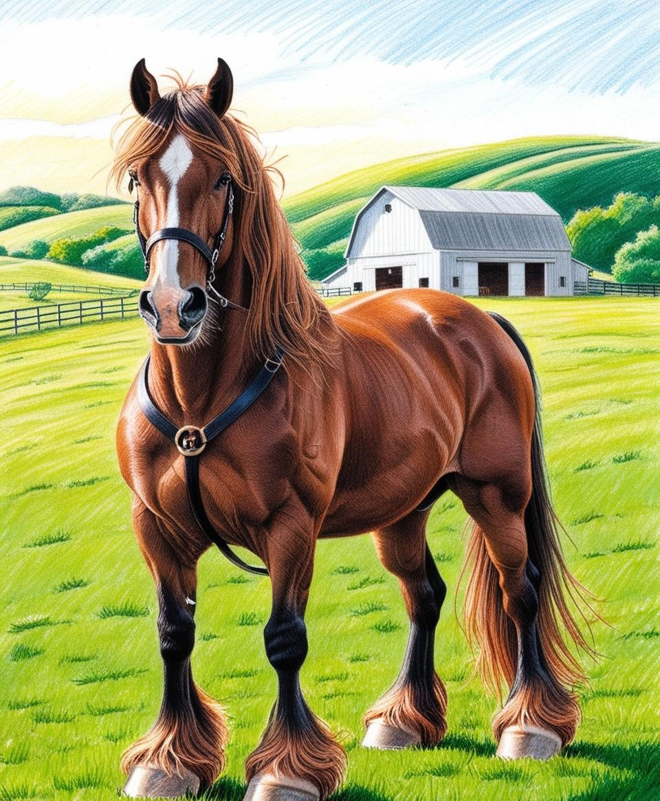 Paint by Number Majestic Clydesdale