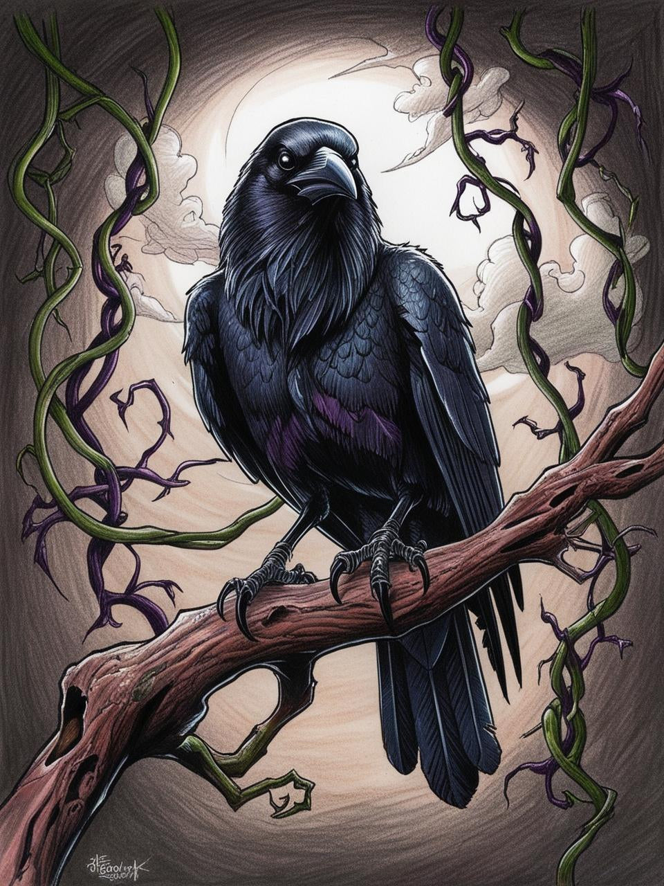Paint by Number Mystic Black Crow