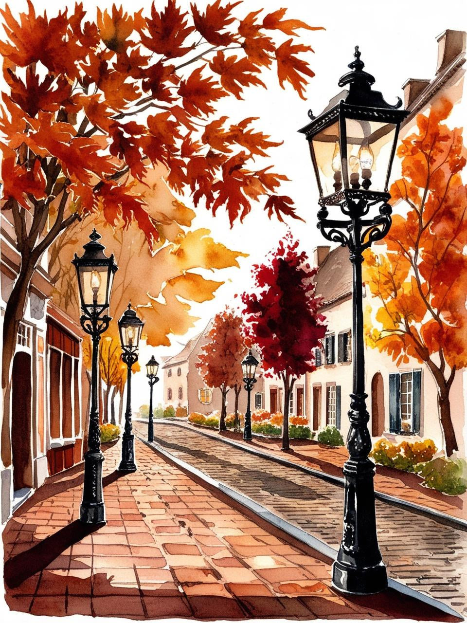 Paint By Number Bright Autumn Pathway