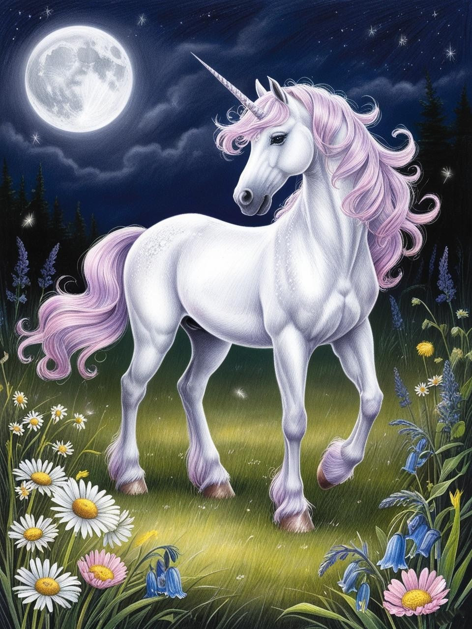Paint by Number Guardian of the Unicorn Kingdom