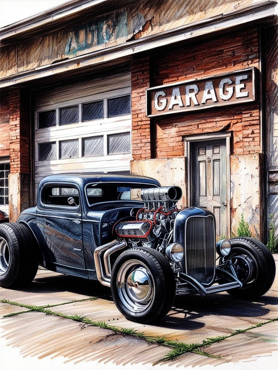 Paint By Number Vintage Automotive Elegance