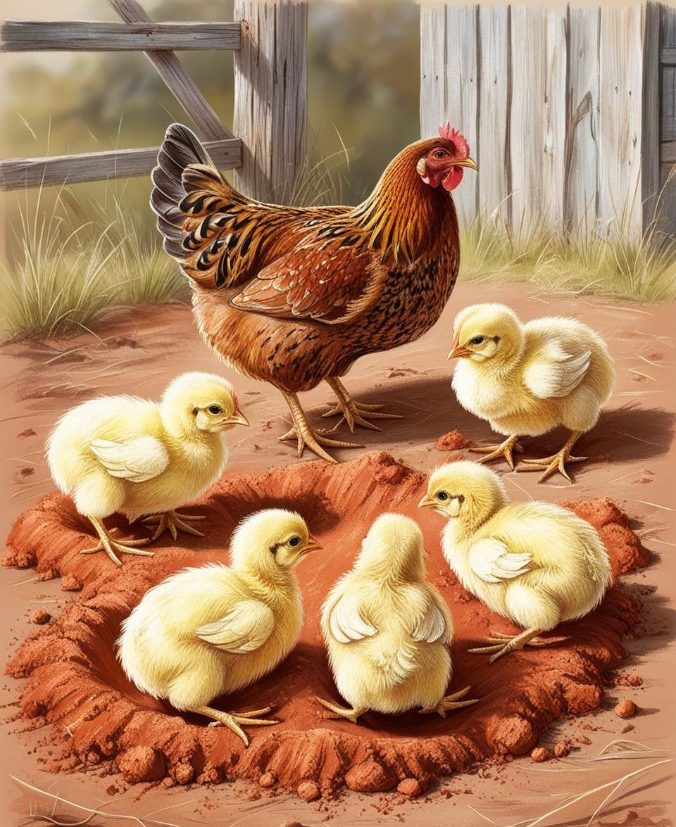 Paint by Number Happy Hen and Her Chicks