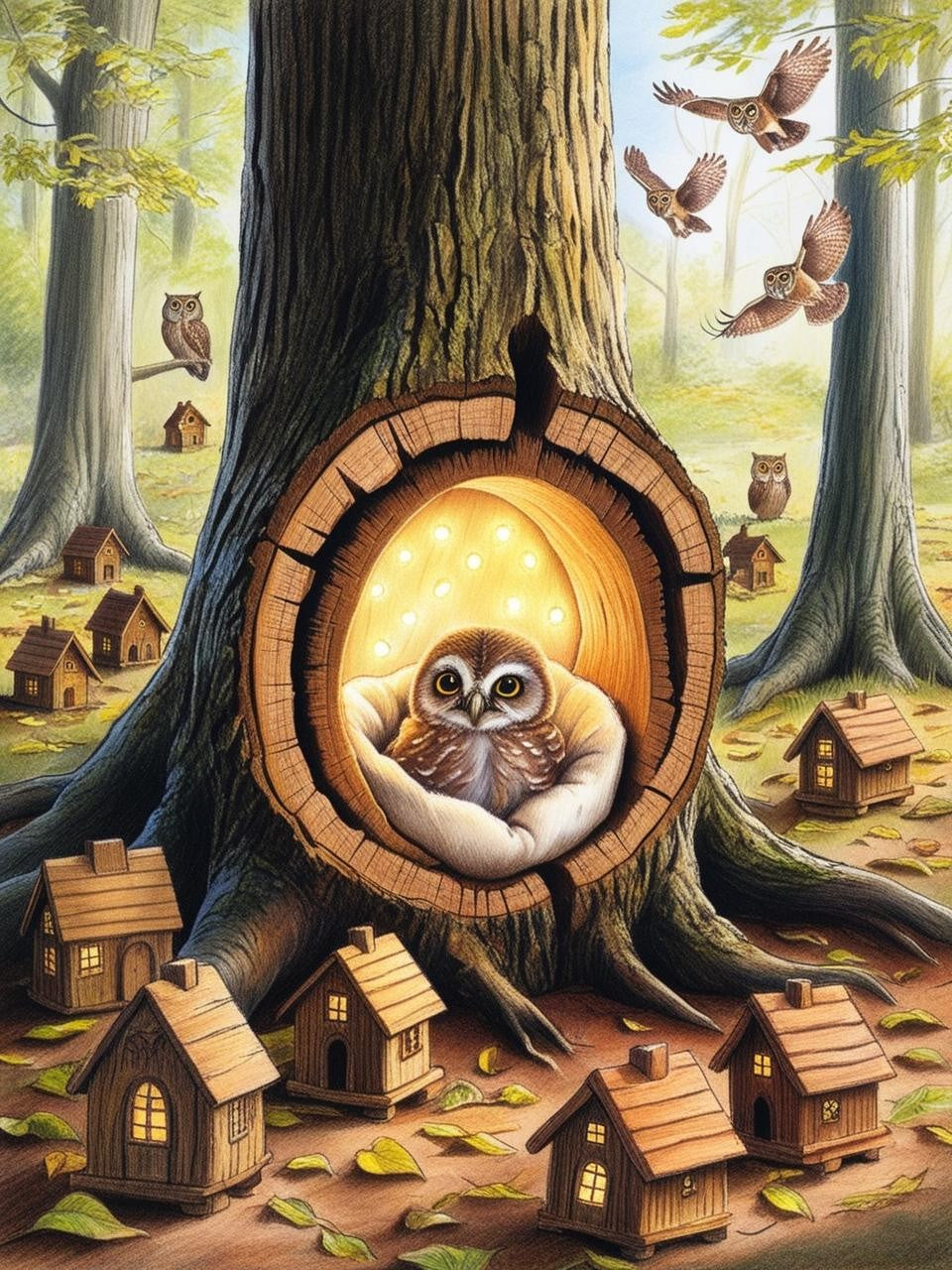 Paint by Number Brambleside Owlhouse