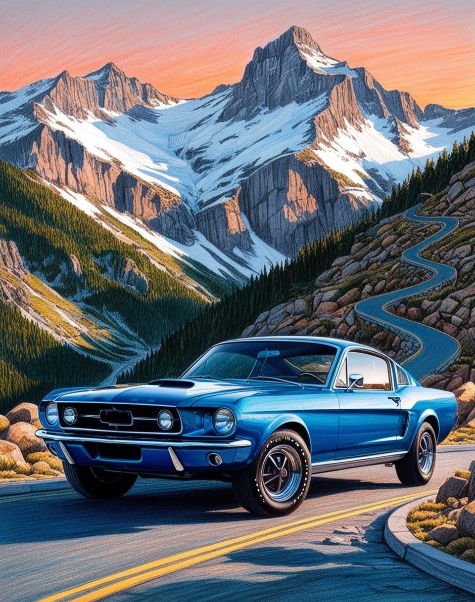 Paint By Number Legendary American Classic