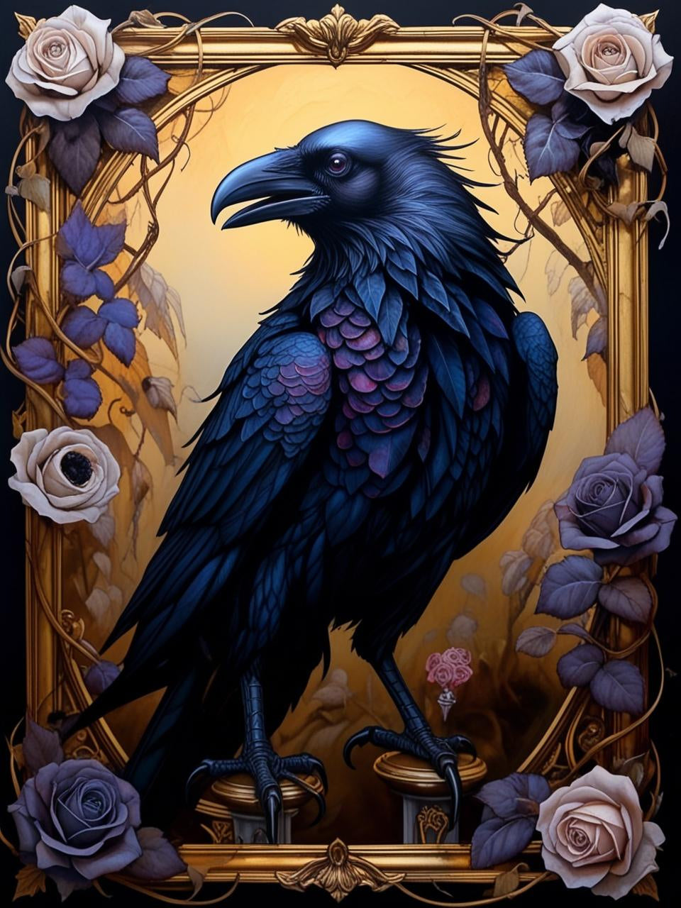 Paint by Number Nightfall with Crows