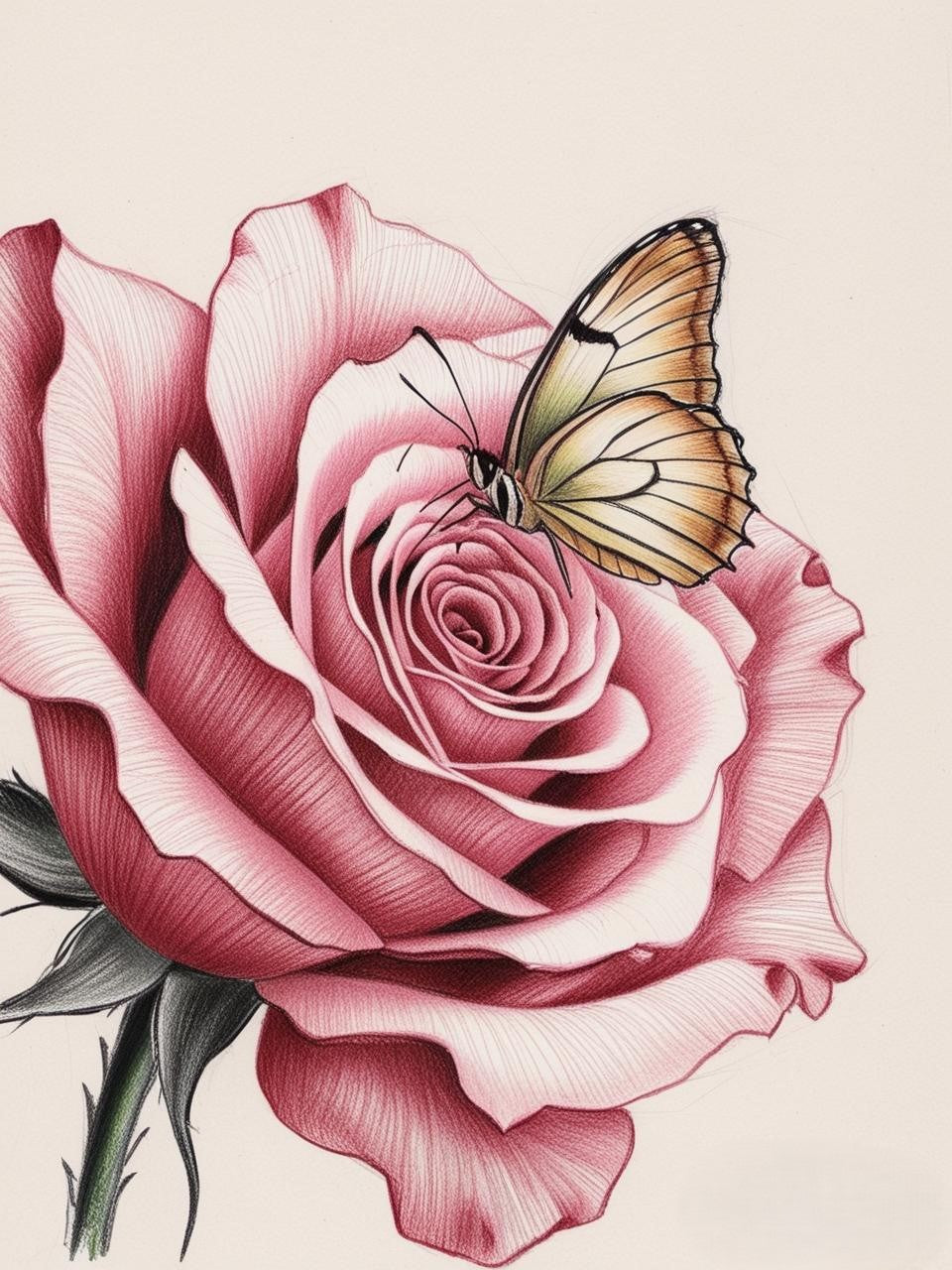 Paint by Number Graceful Rose