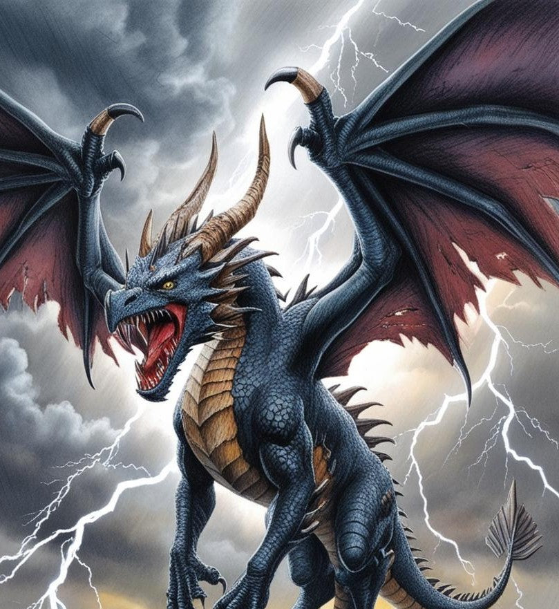 Paint by Number Necrofang Dragon