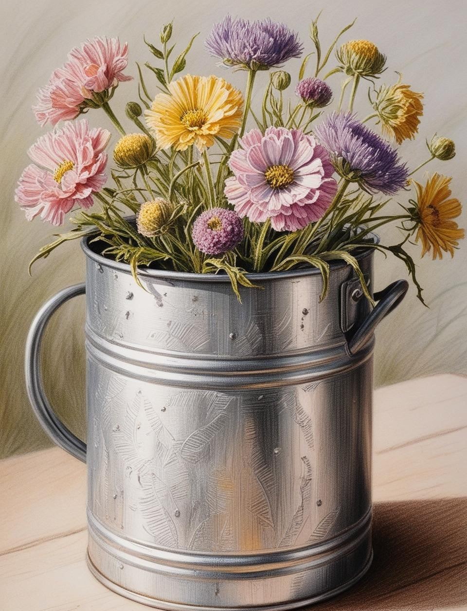 Paint by Number Meadow Wildflowers