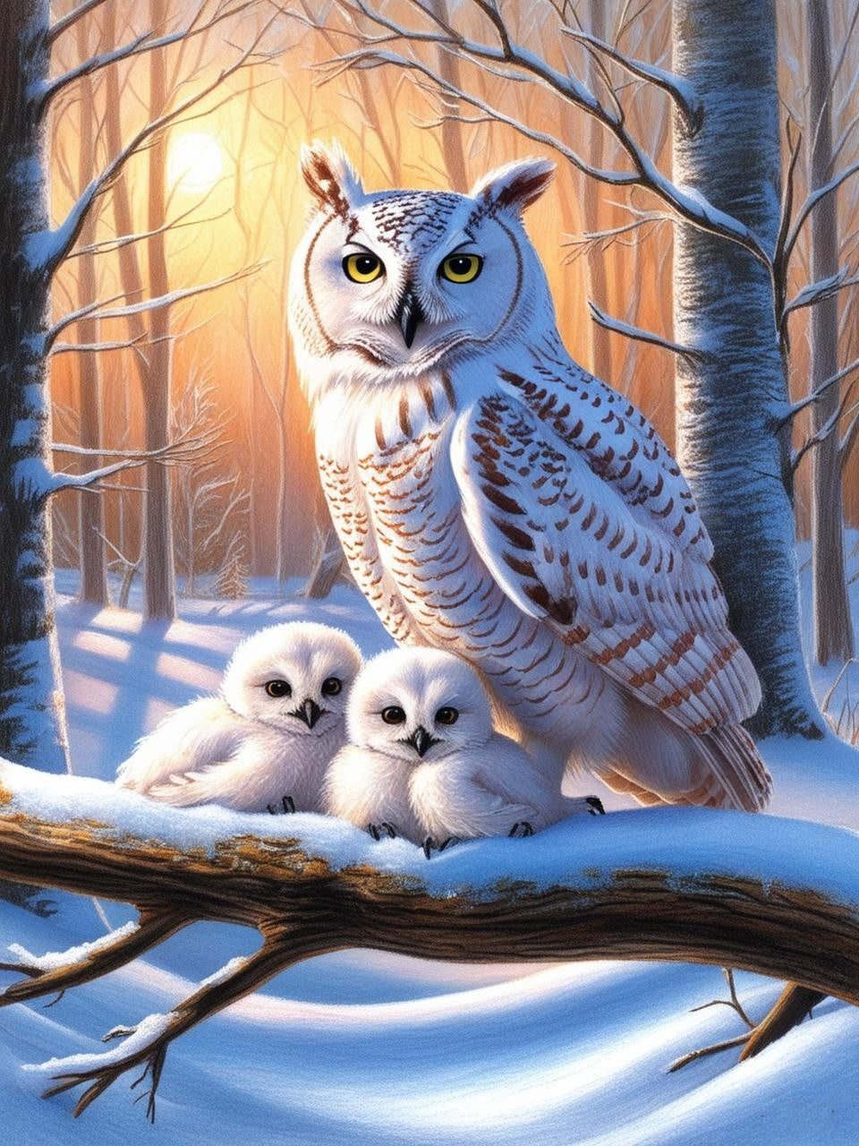 Paint by Number Little Whispers of the Woodland Owl