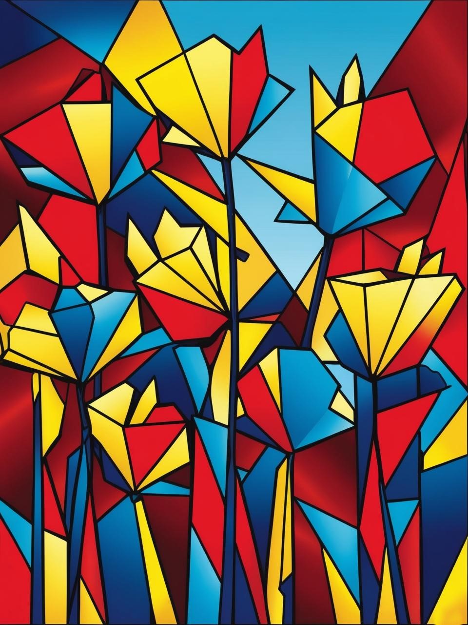 Paint By Number Geometric Garden