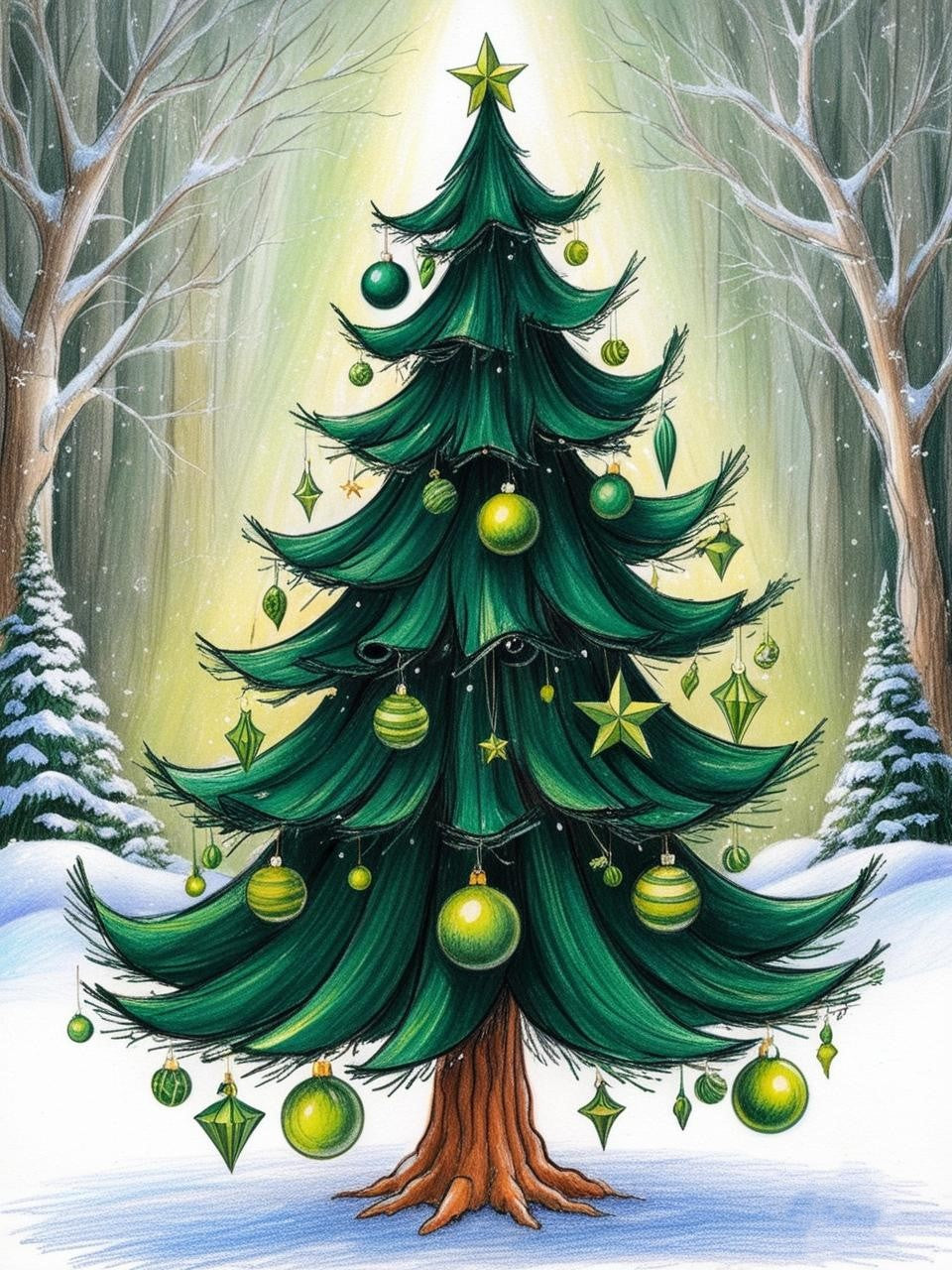 Paint by Number A Yuletide Glow Christmas Tree