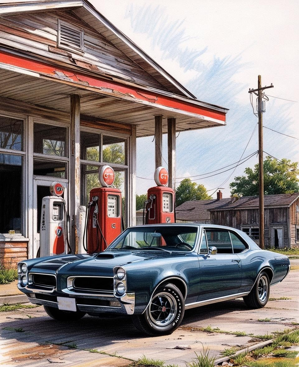 Paint By Number Retro Automotive Masterpiece