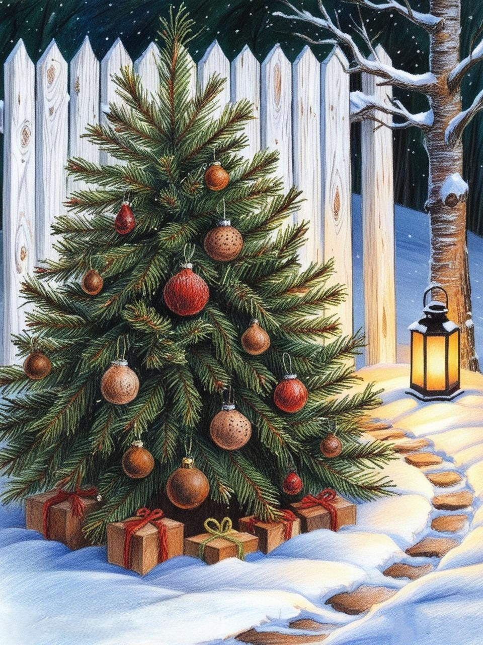 Paint by Number Jingle Bells Glow Christmas Tree