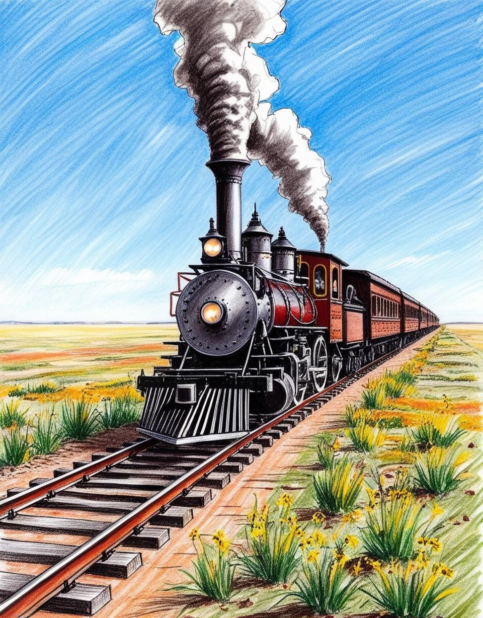 Paint By Number Elegant Steam Railway