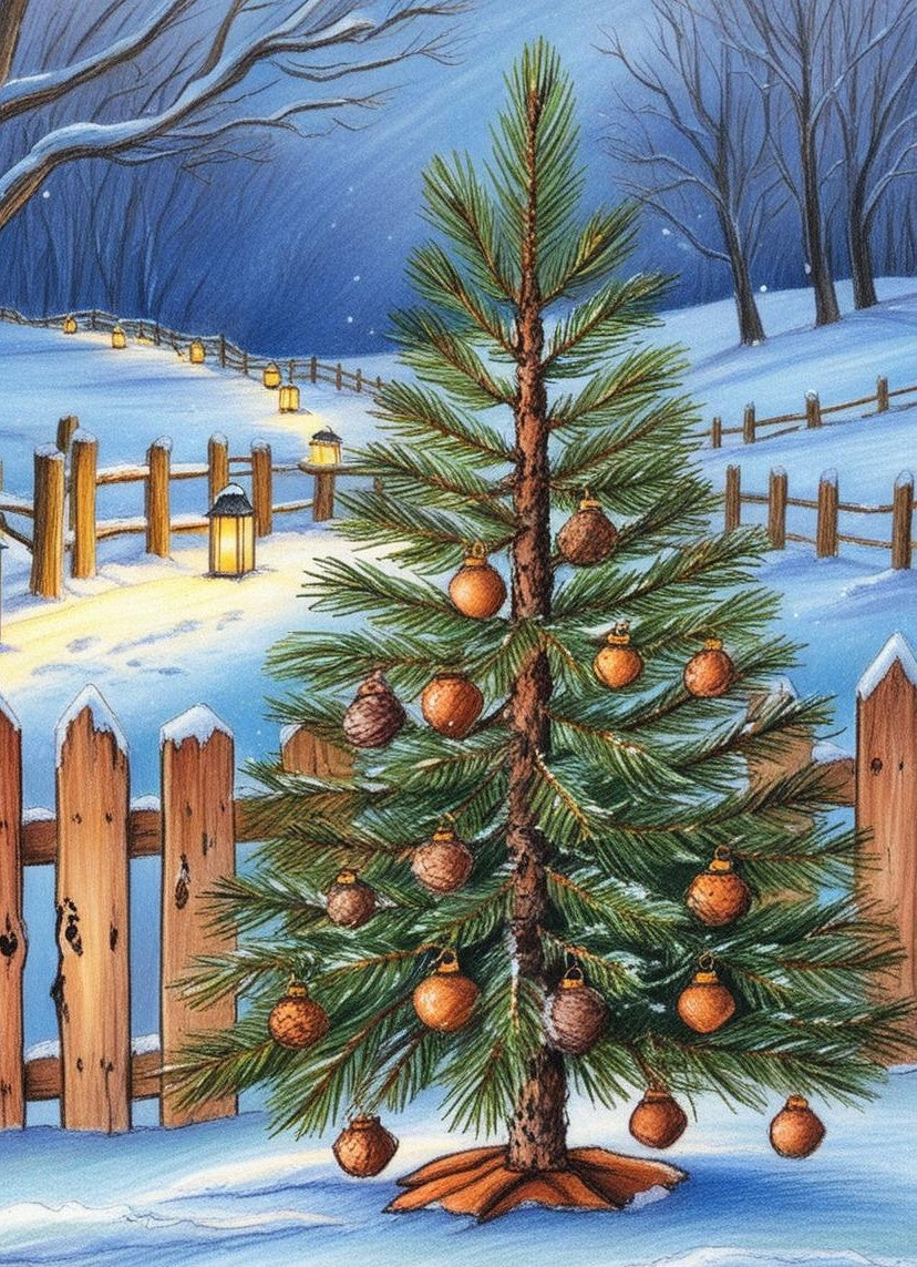 Paint by Number Glistening Holidays Christmas Tree