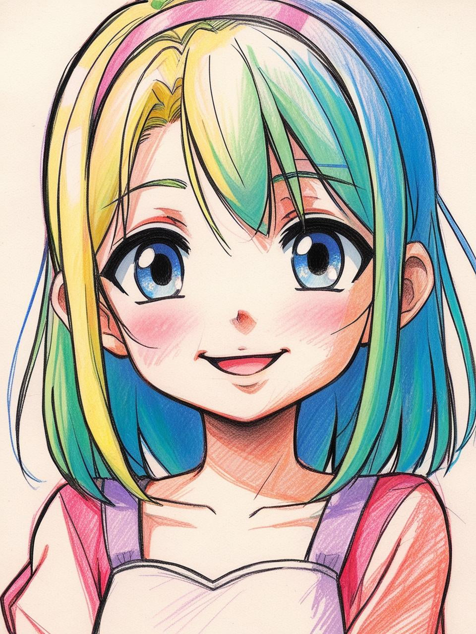 Paint by Number Cute Anime Girl