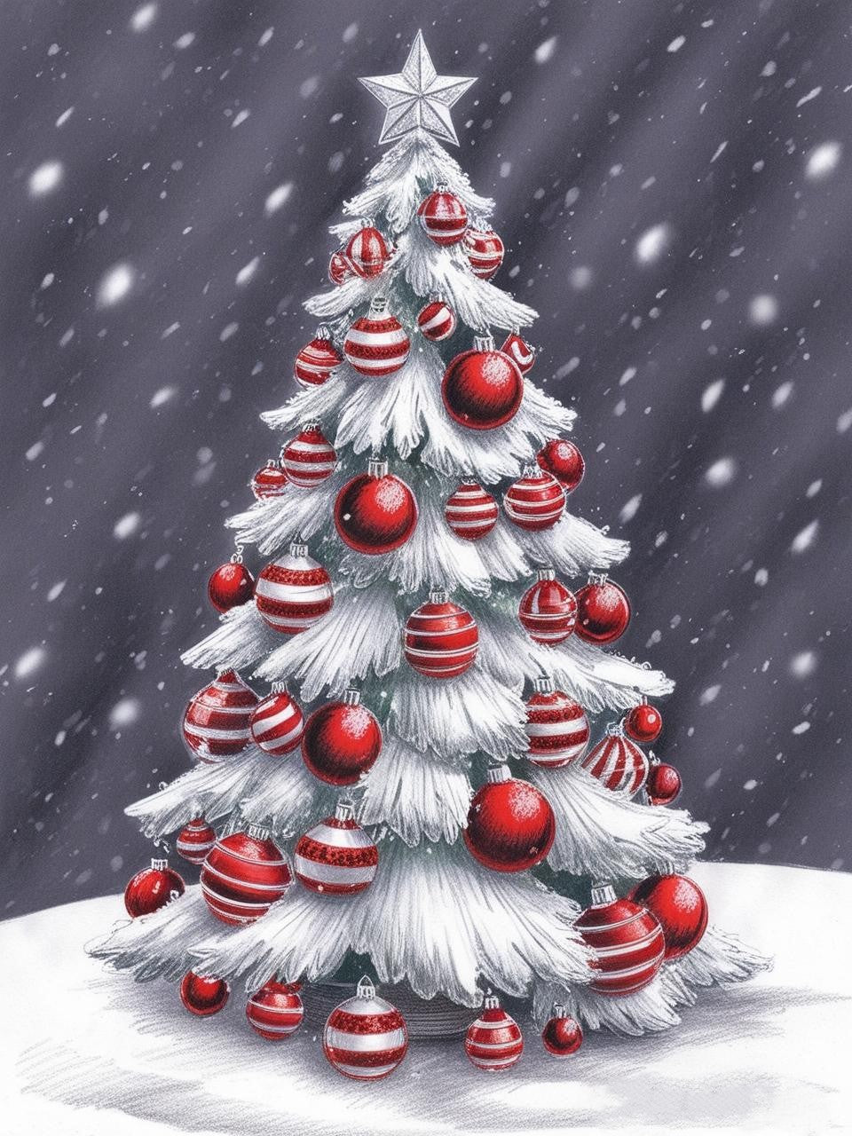 Paint by Number Frosty Magic Christmas Tree