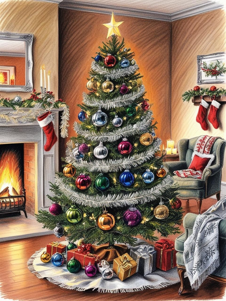 Paint by Number Merry Radiance Christmas Tree