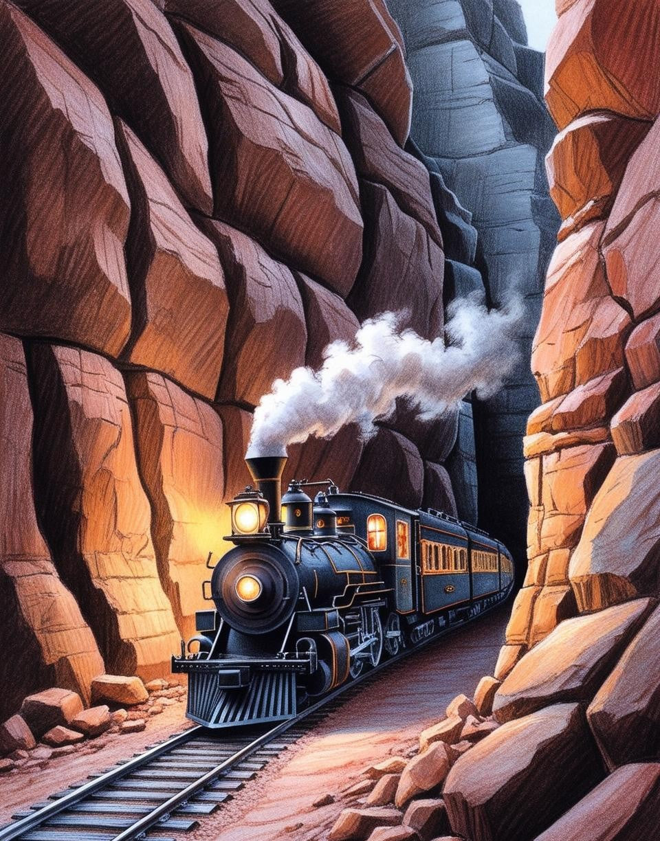 Paint By Number Historic Steam Engine