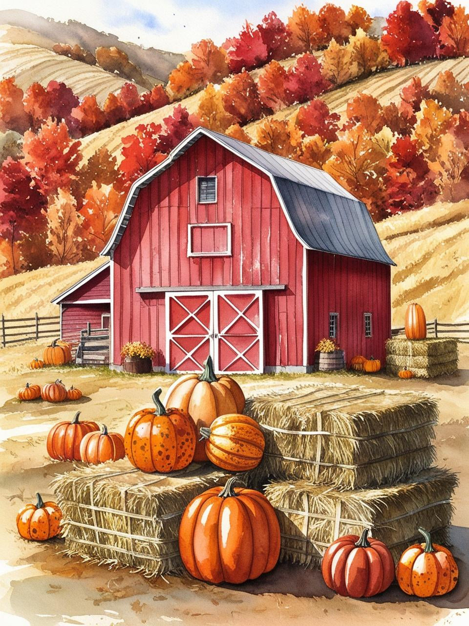 Paint By Number Golden Fall Colors