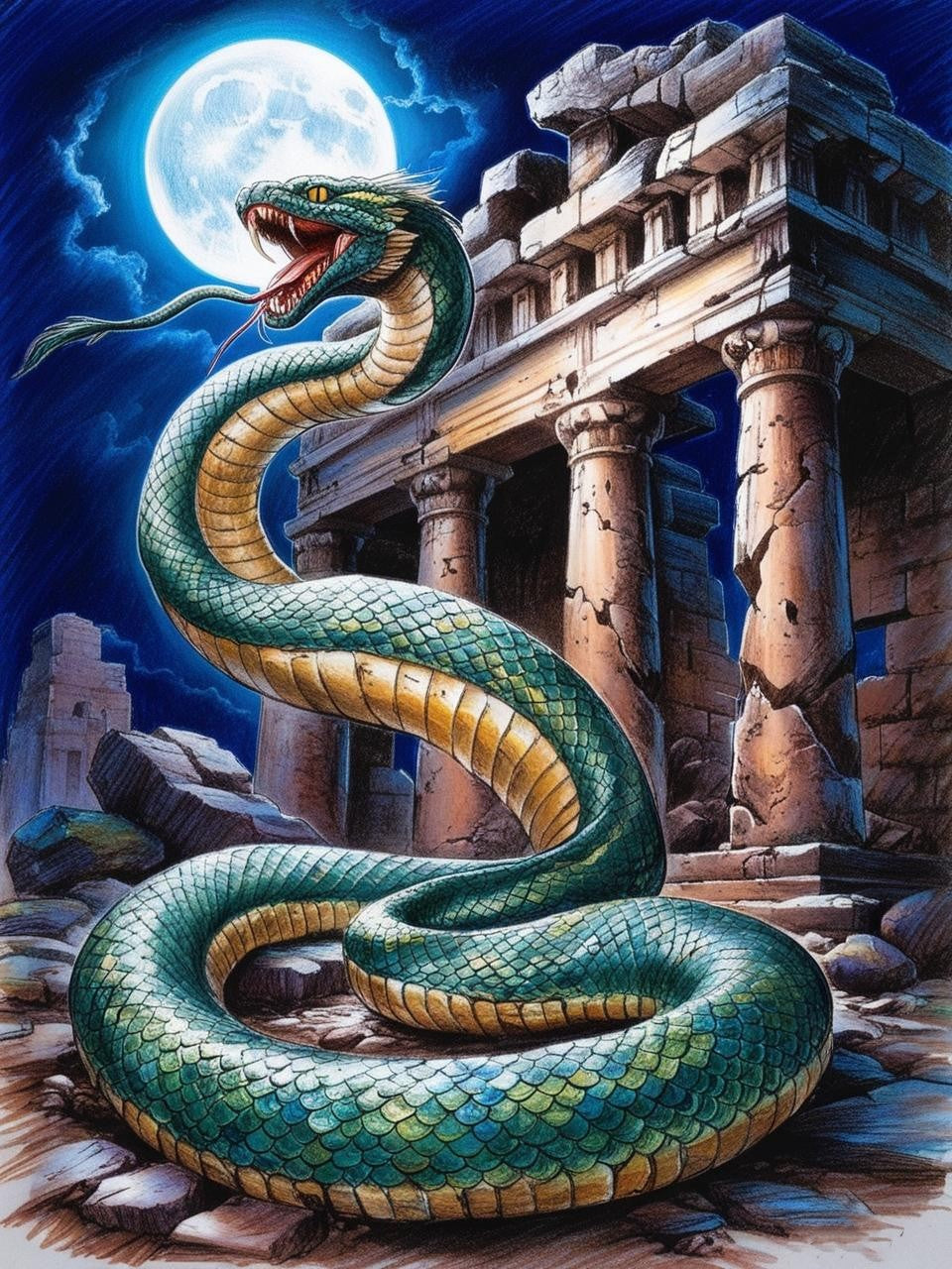 Paint by Number Guardian of the Sacred Temple