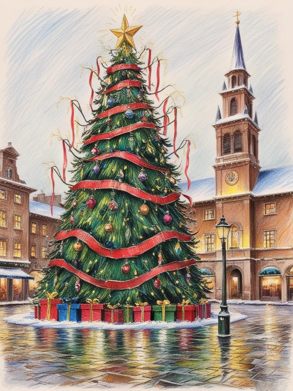 Paint by Number Noel Glow Christmas Tree