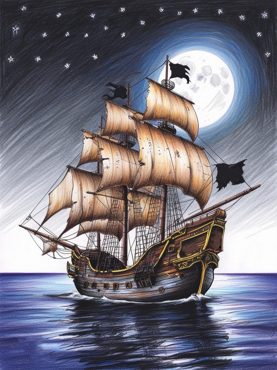 Paint by Number Barracuda's Wake