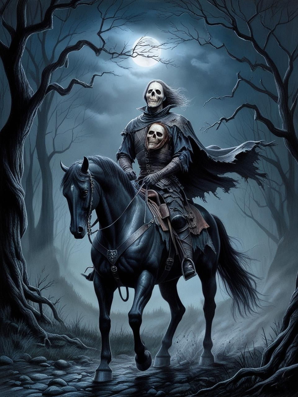 Paint by Number Phantom Rider of the Dark Woods