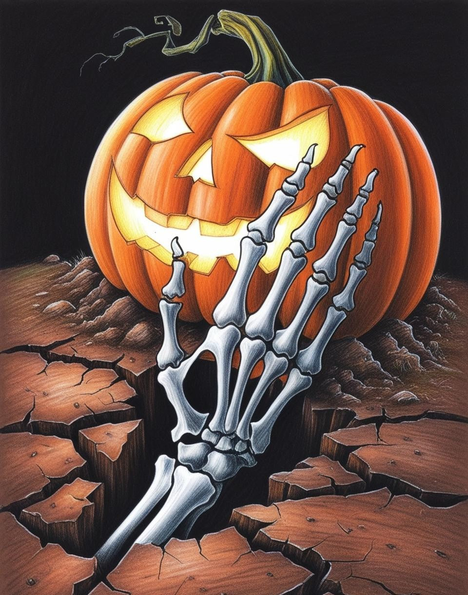 Paint by Number Haunted Pumpkin