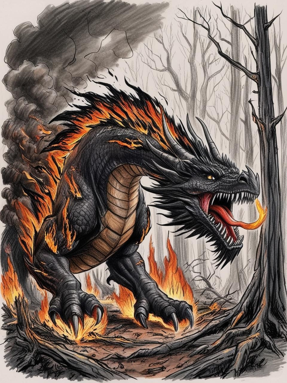 Paint by Number Lavaheart Dragon