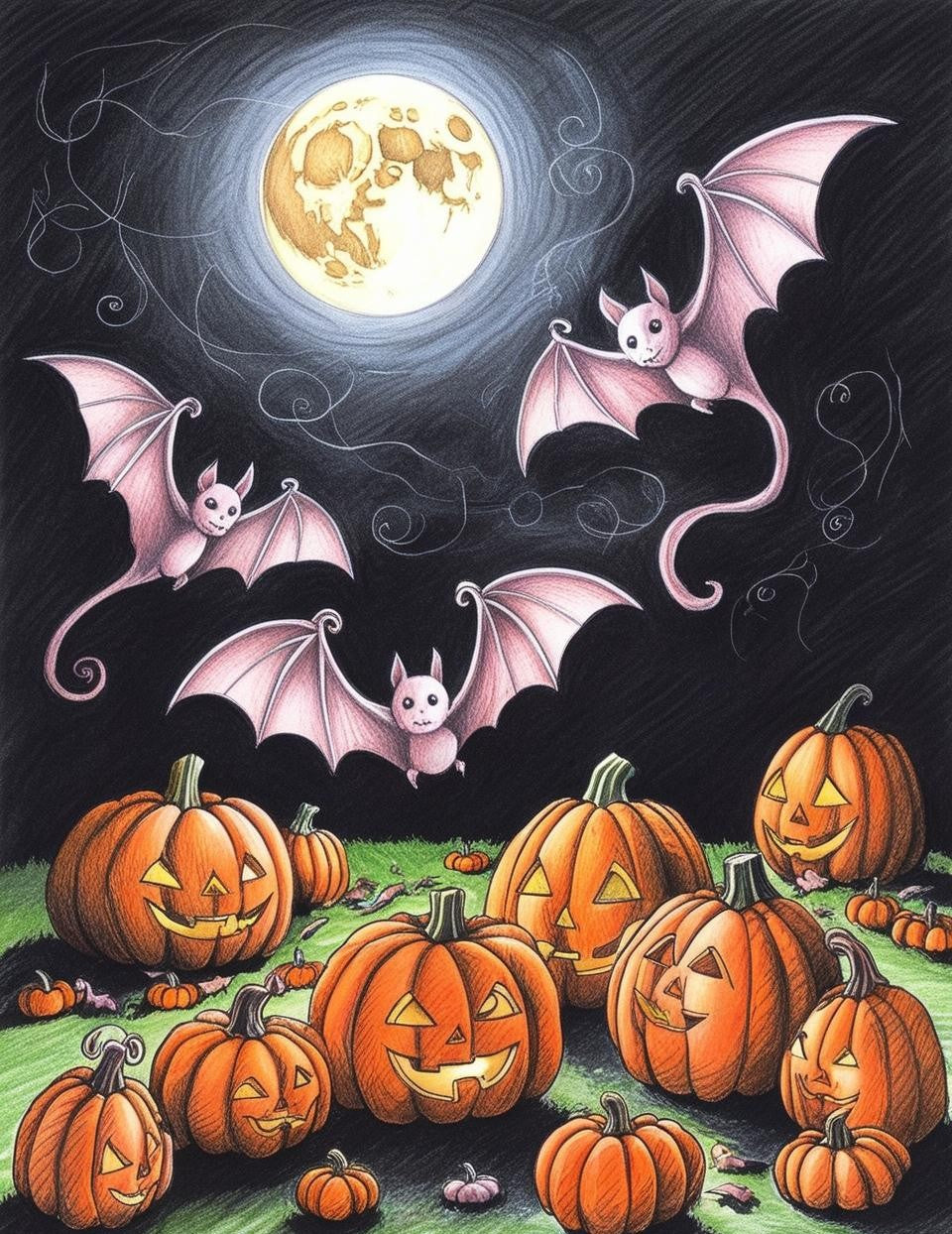 Paint By Number Mysterious Pumpkin Field