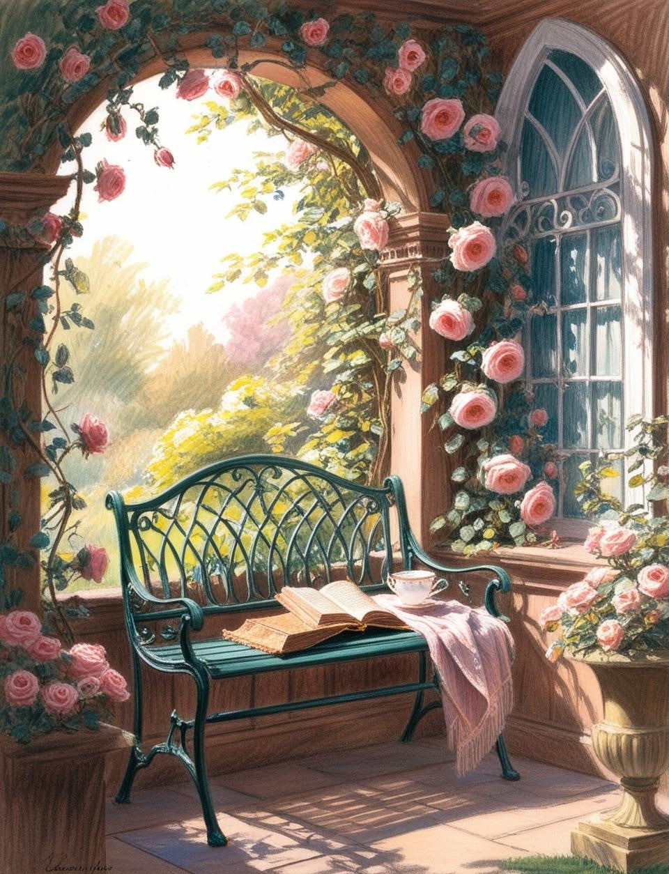 Paint by Number Gardens of the Past