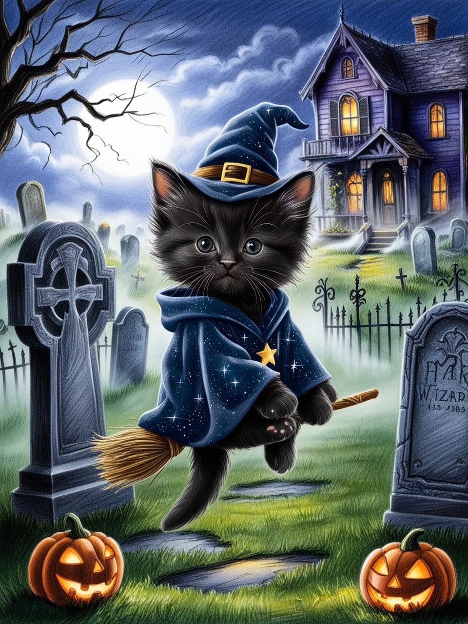 Paint by Number Haunted Disguise Kitten