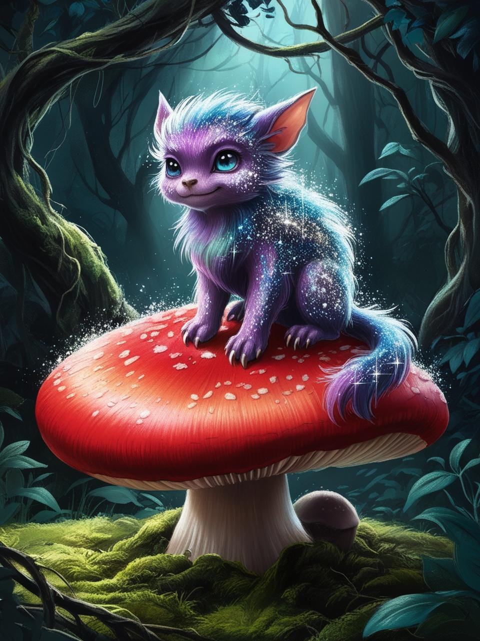 Paint by Number Glowing Woodland Sprite