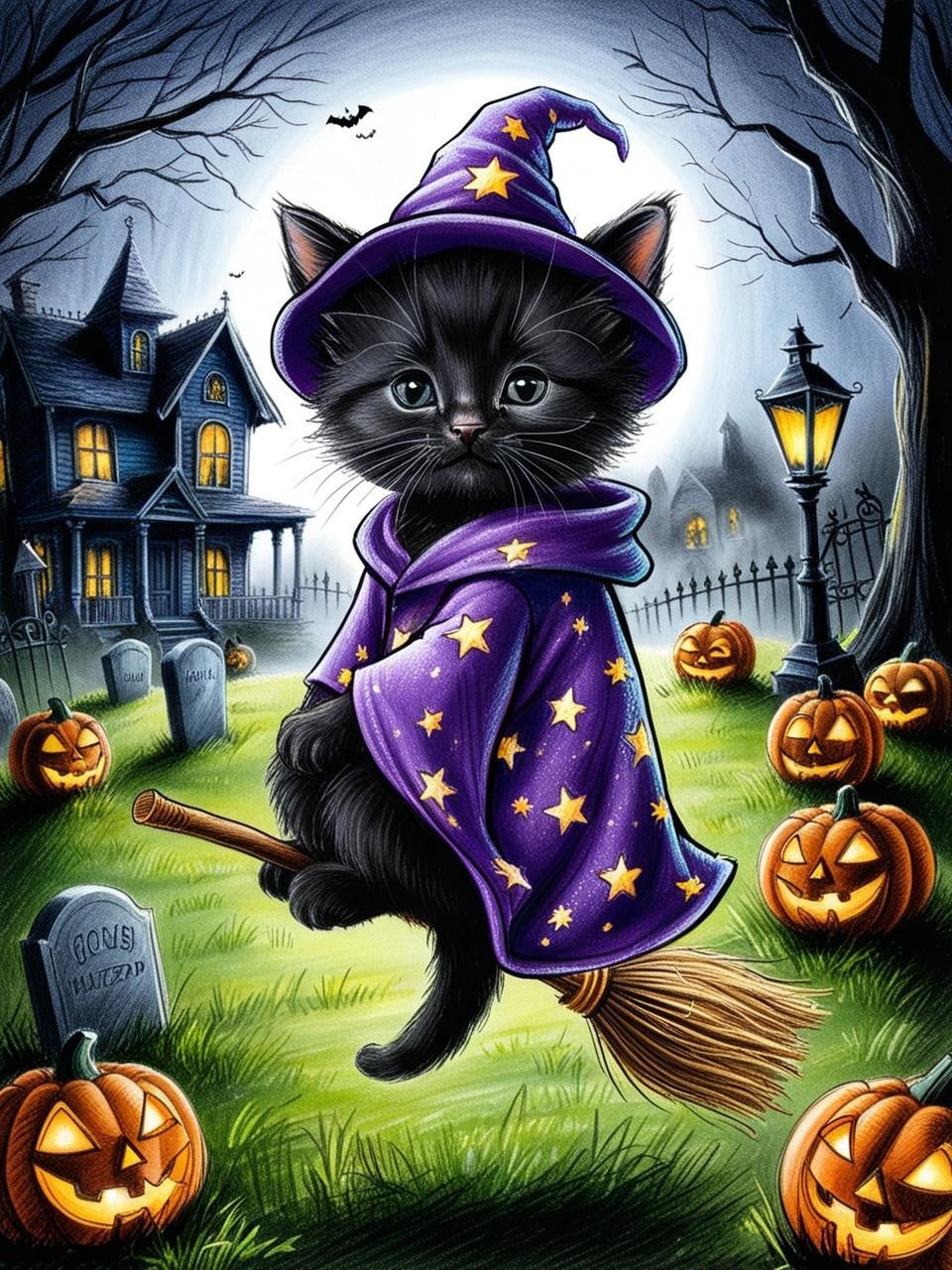 Paint by Number Magic Cloak Kitten