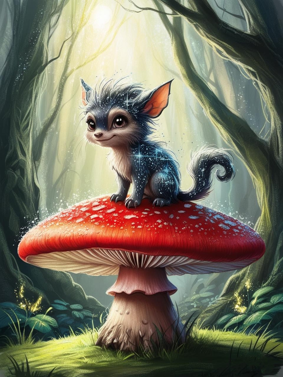 Paint by Number Moonlit Forest Watcher