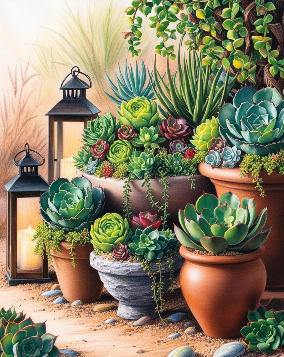 paint by numbers succulent Paint by Number Majestic Succulent – Bold Plant Canvas DIY Kit for Adu – Artist By Number