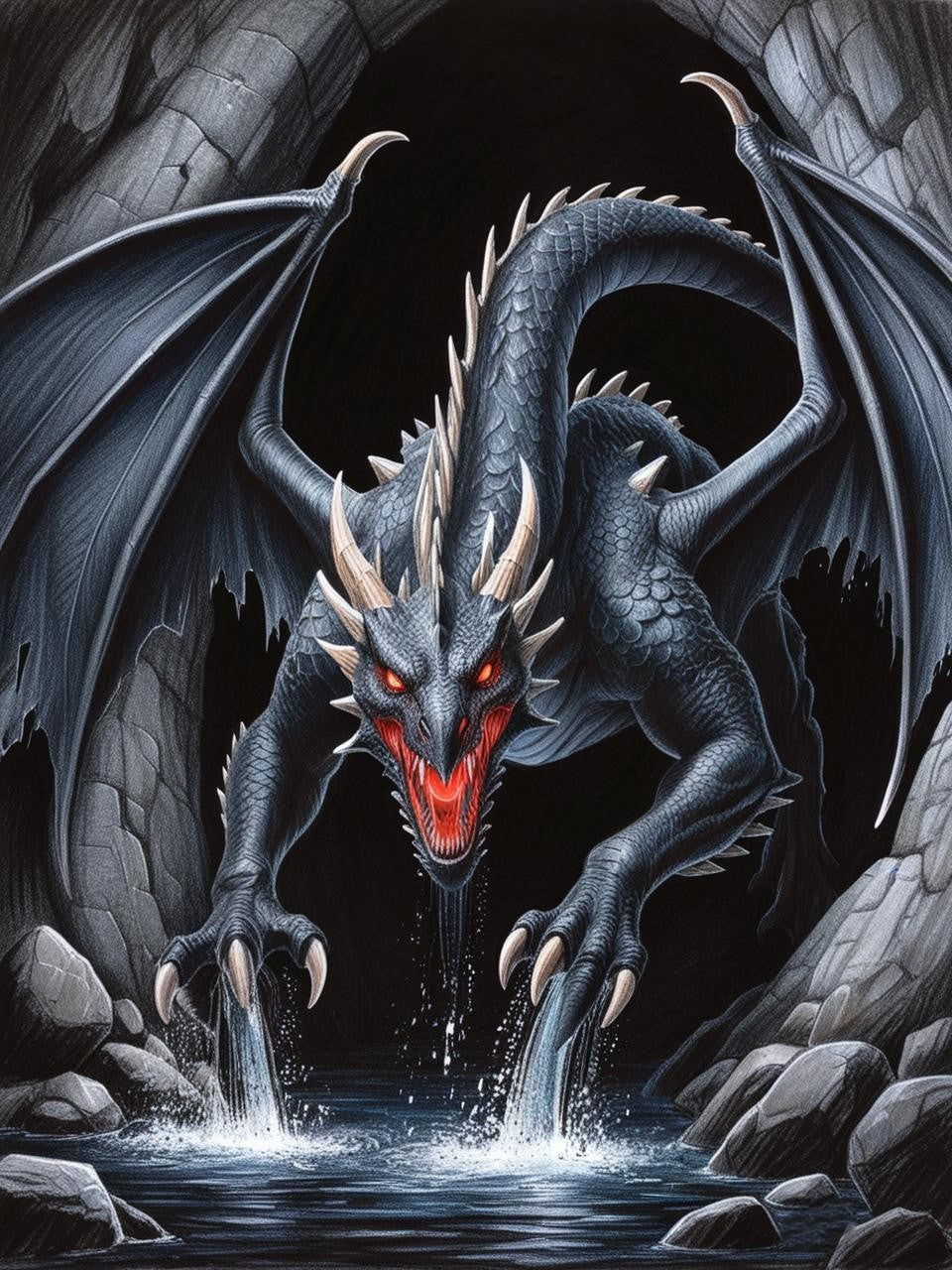 Paint by Number Gloomfang Dragon