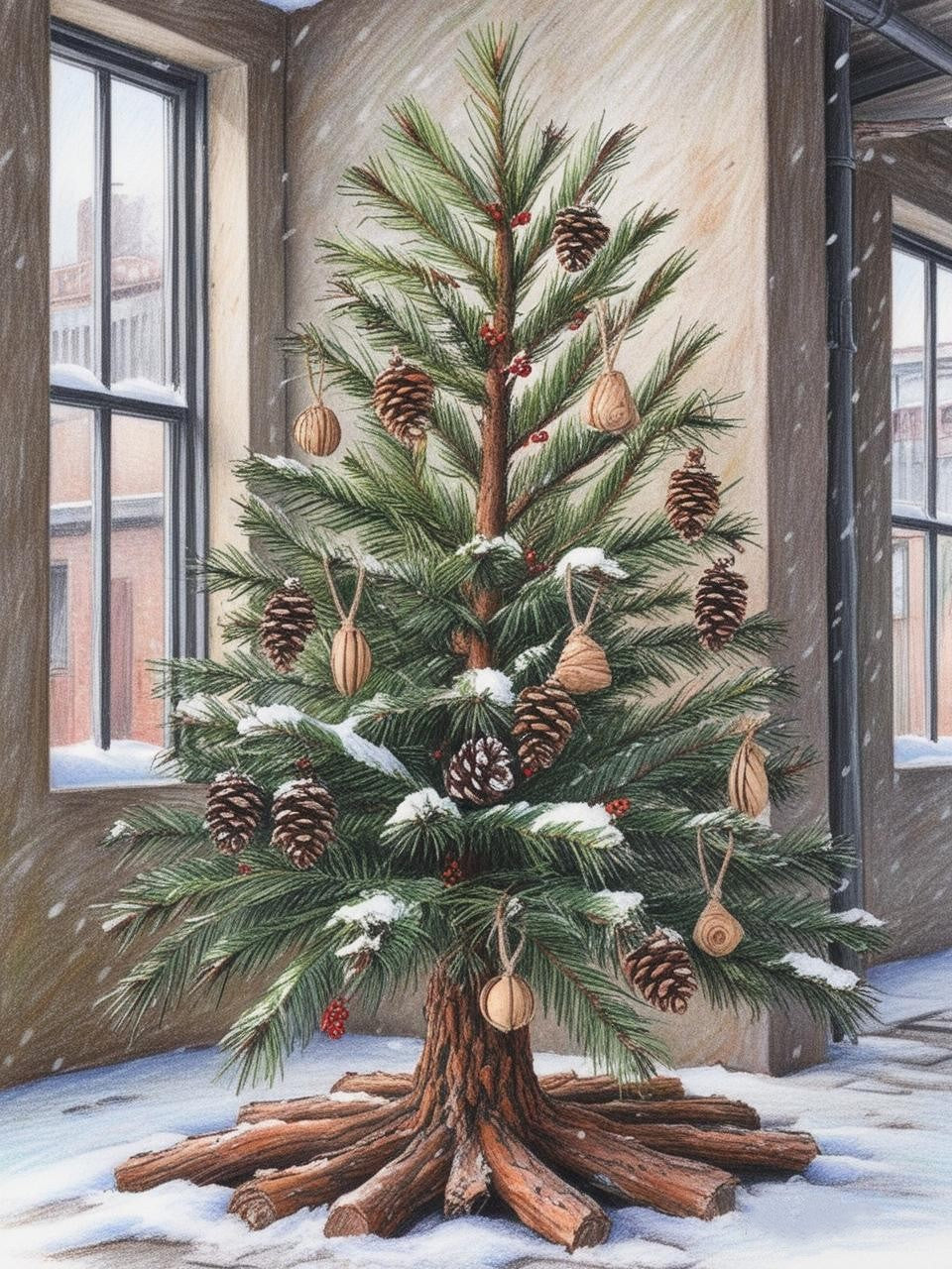 Paint by Number Holiday Spirit Christmas Tree
